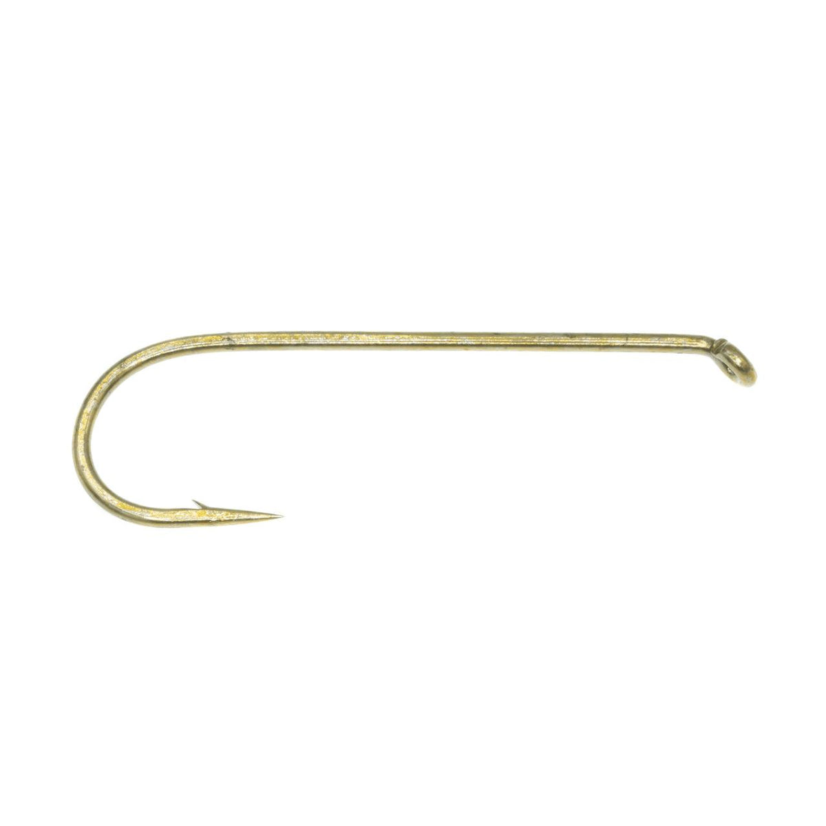 Tiemco TMC 5262 bronze nymph and streamer hook with down eye, 2X long shank, 2X heavy wire, and Perfect Bend.