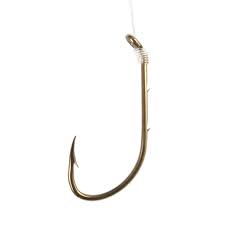 Single fishing hook on a white background