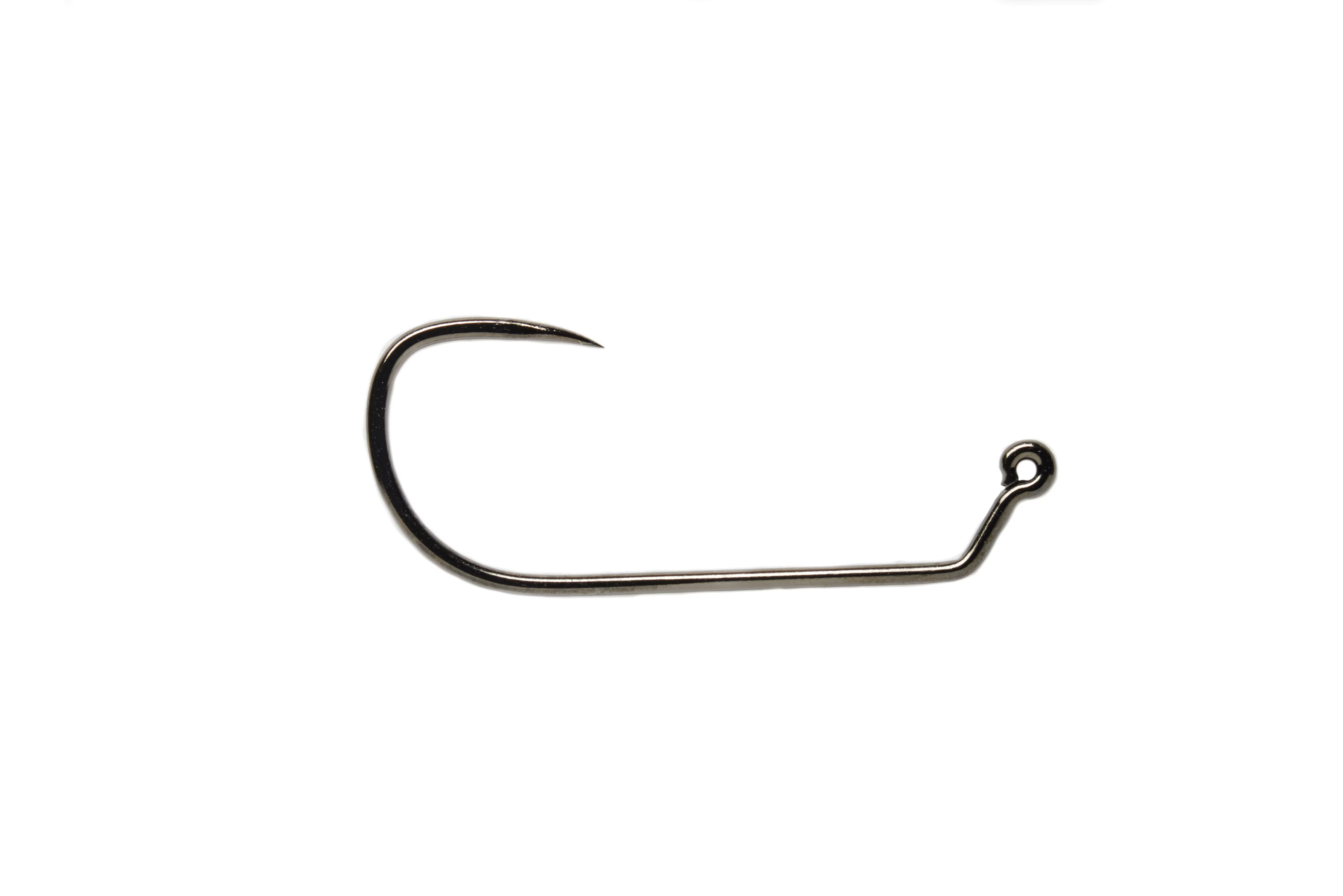Fullingmill Jig Force Long Black Nickel Barbless Hooks FM51 30