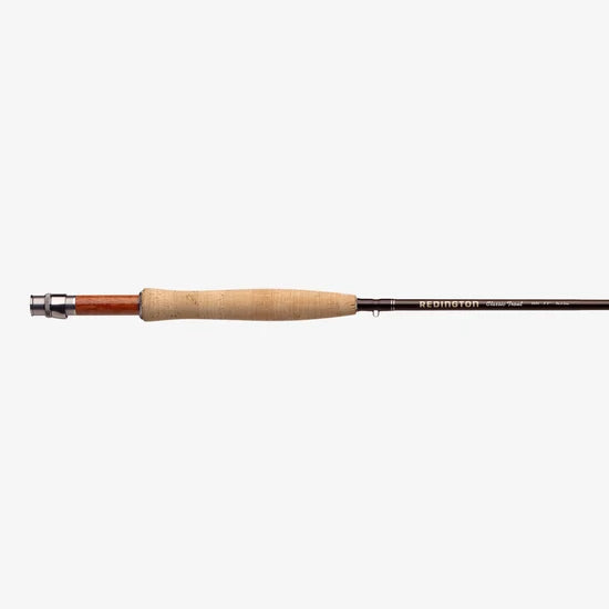 Redington Classic Trout fly rod cork handle and rosewood reel seat.