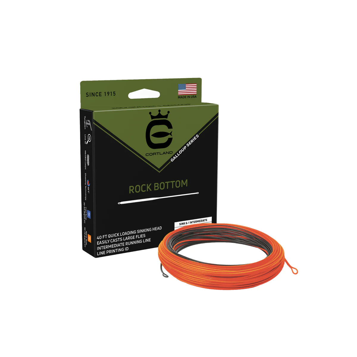 Cortland Galloup Series Rock Bottom Fly Line WFS/I 100 ft