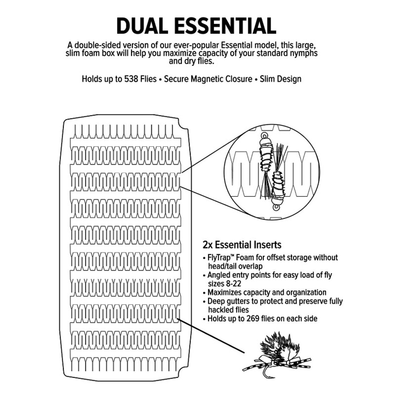 Umpqua UPG Foam Dual Essential Large Fly Box