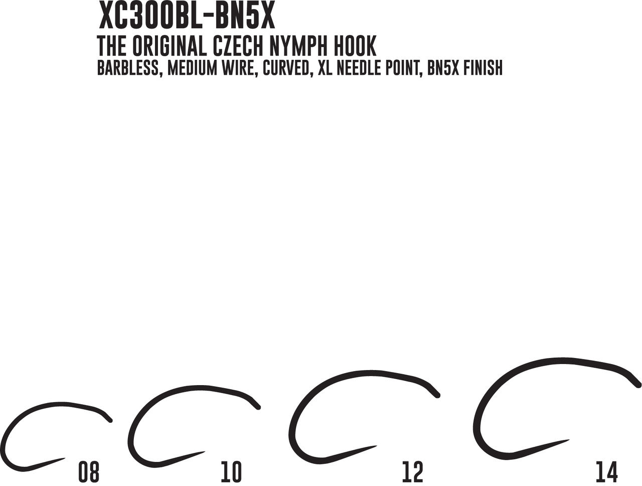 Umpqua XC300BL-BN Hooks