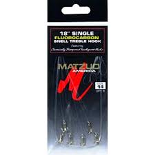 Matzuo America Fluorocarbon Treble Snell Hook