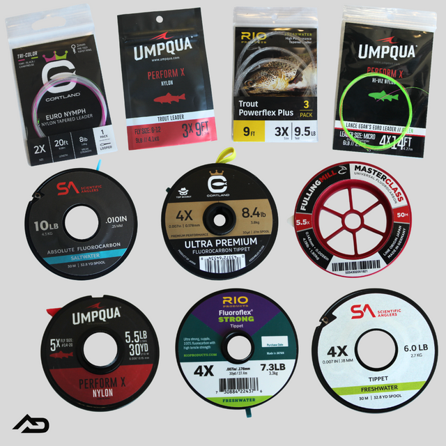 Fly fishing leaders and tippet spools