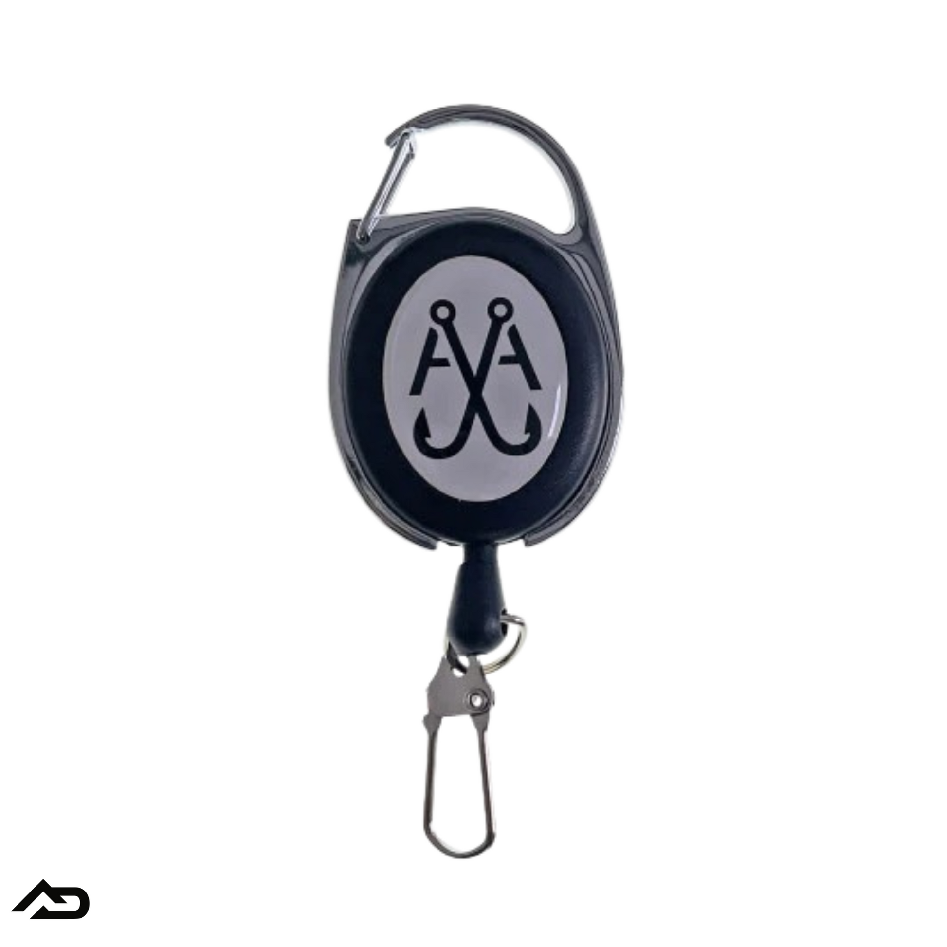 Anglers Accessories Flat Dual Retractor With Carabiner Clip