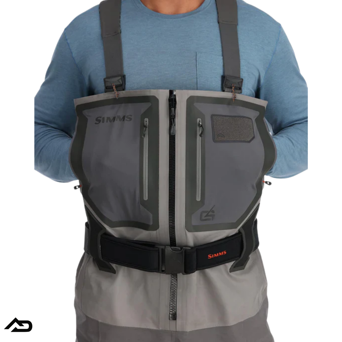Simms Men's G4Z stockingfoot zip-front wader