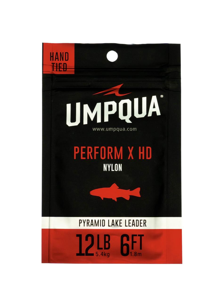 Umpqua Perform X HD Pyramid Lake Streamer Leader 6-foot 12-pound nylon fly fishing leader package.