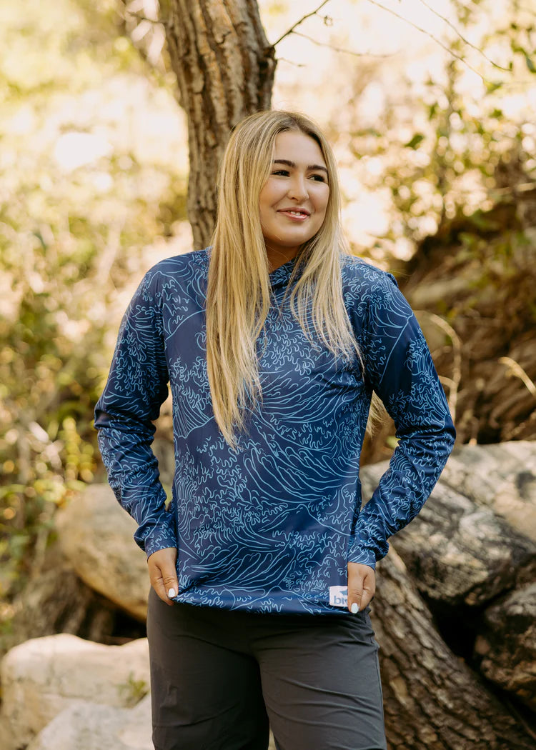 Brook Fishing Co. Breaker Blue Women’s Fishing Sun Hoodie