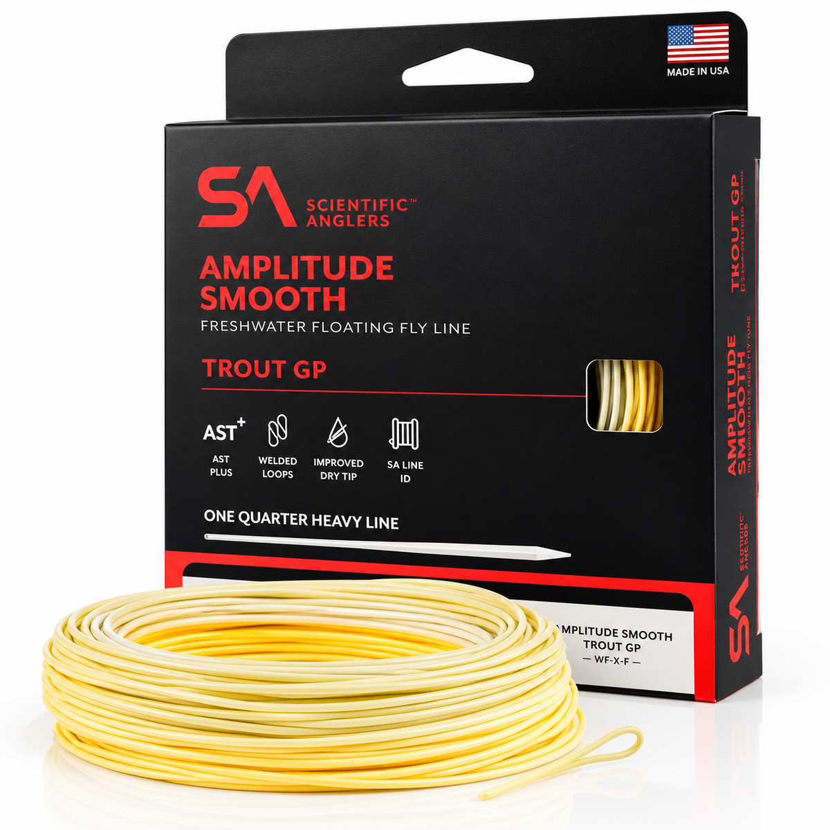 Scientific Anglers Amplitude Smooth Trout GP floating fly line packaging