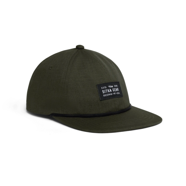 SITKA Insignia Unstructured Snapback Hat in Cypress Green