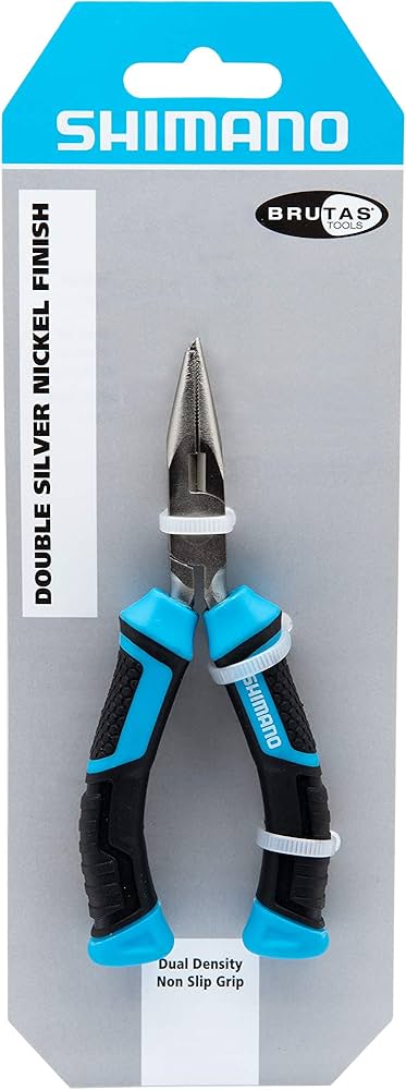 Shimano Brutas Silver Nickel 8" Needle Nose Pliers