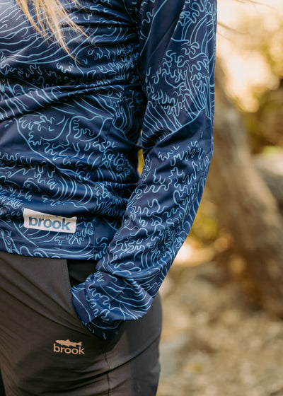Brook Fishing Co. Breaker Blue Women’s Fishing Sun Hoodie