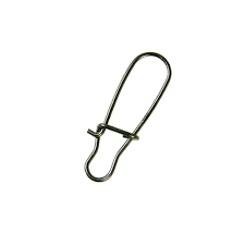 a metal piece to help clip on lures and change them easily