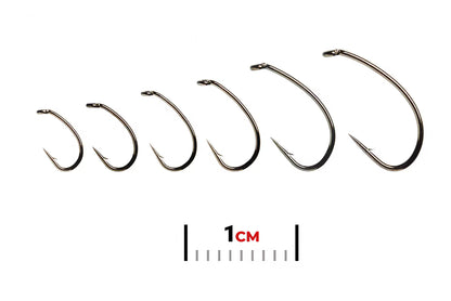 Fullingmill Lightweight Grub Black Nickel Hooks FM11 35