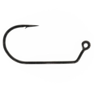Umpqua XT500-BN black nickel jig fly tying hook with 60-degree eye, heavy wire, and micro barb.