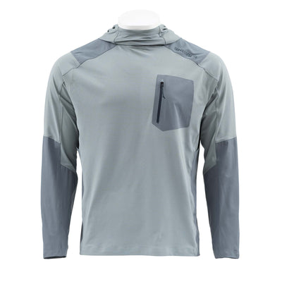Skwala Sol Tactical Hoody in Slate/Storm with zippered chest pocket and protective hood.