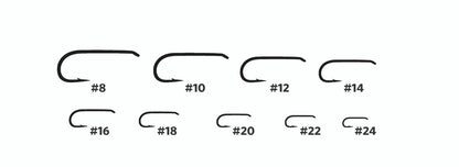 Umpqua U-Series Dry Fly Hooks U001 Black- 50 Pack