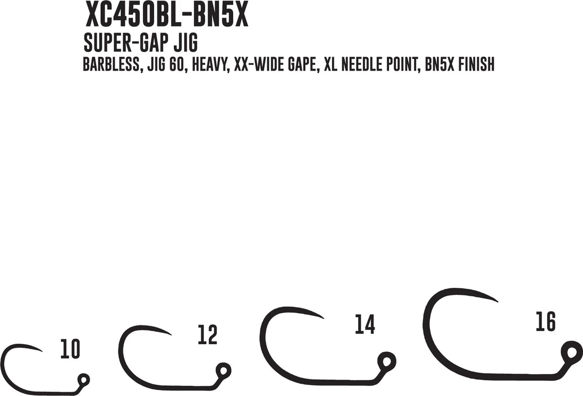 Umpqua XC450BL-BN Barbless Jig Hooks