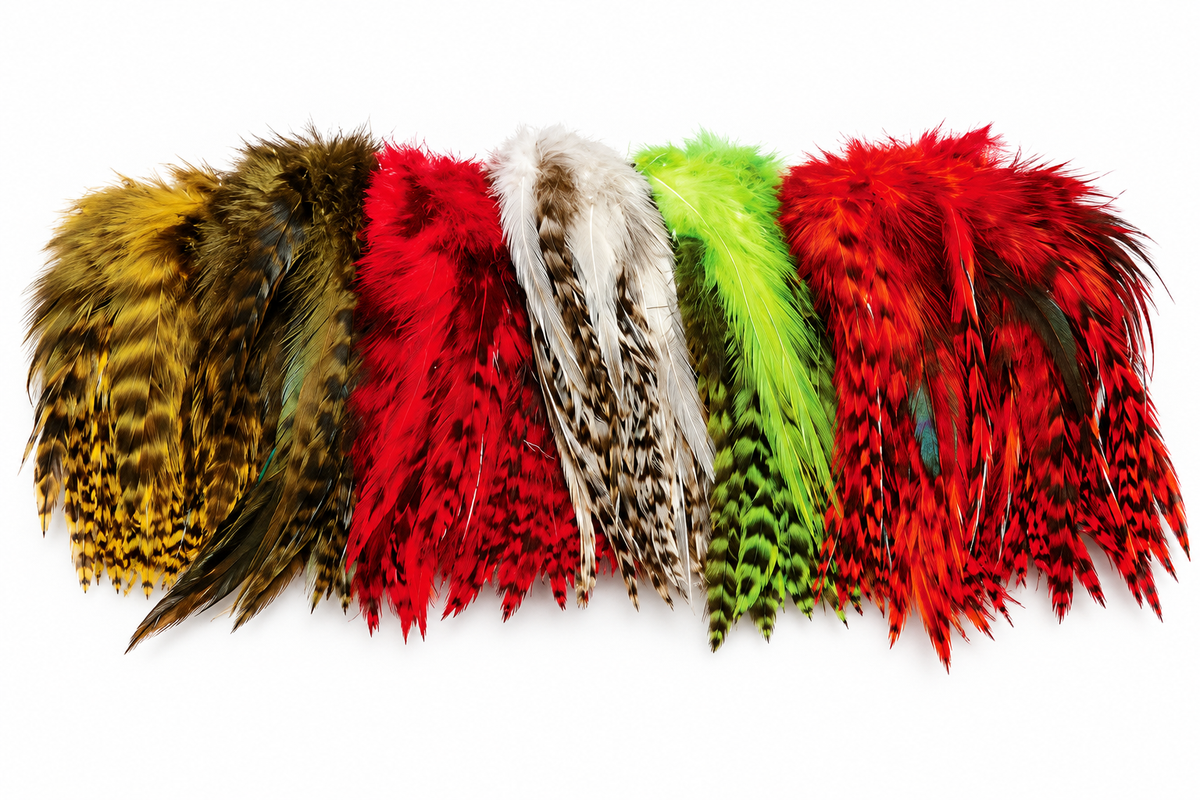 Hareline Strung Grizzly Variant Saddle Hackle
