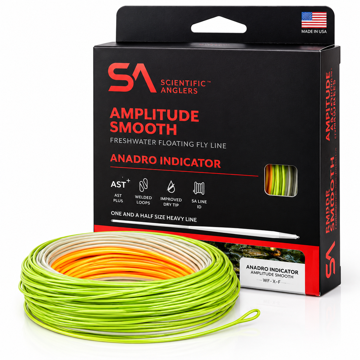 Scientific Anglers Amplitude Smooth Anadro Indicator floating fly line box