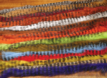 Hareline Black Barred Rabbit Strips