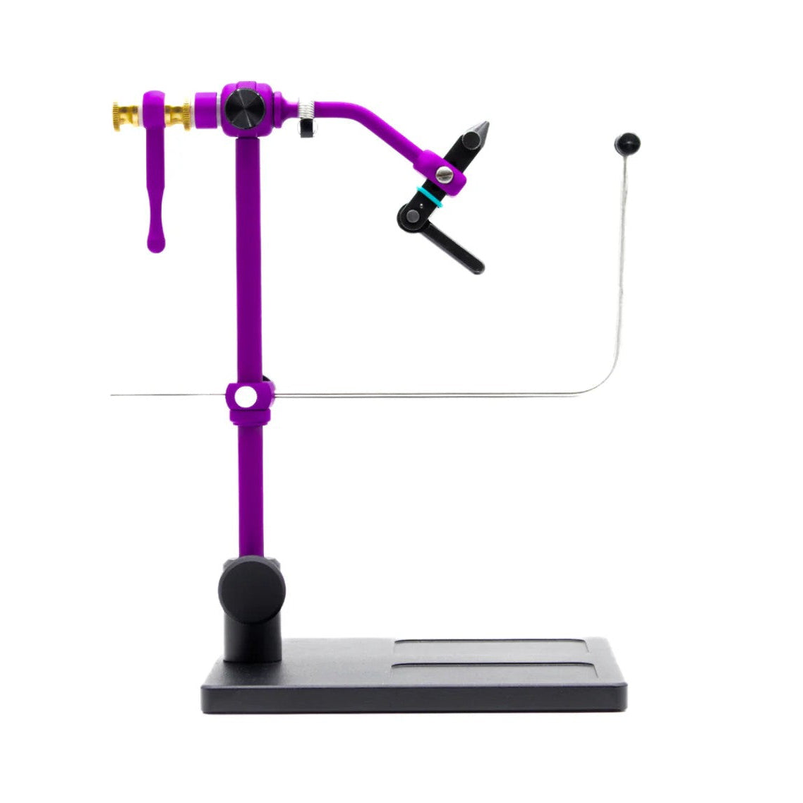 Renzetti Traveler vise, purple anodized, with pedestal base