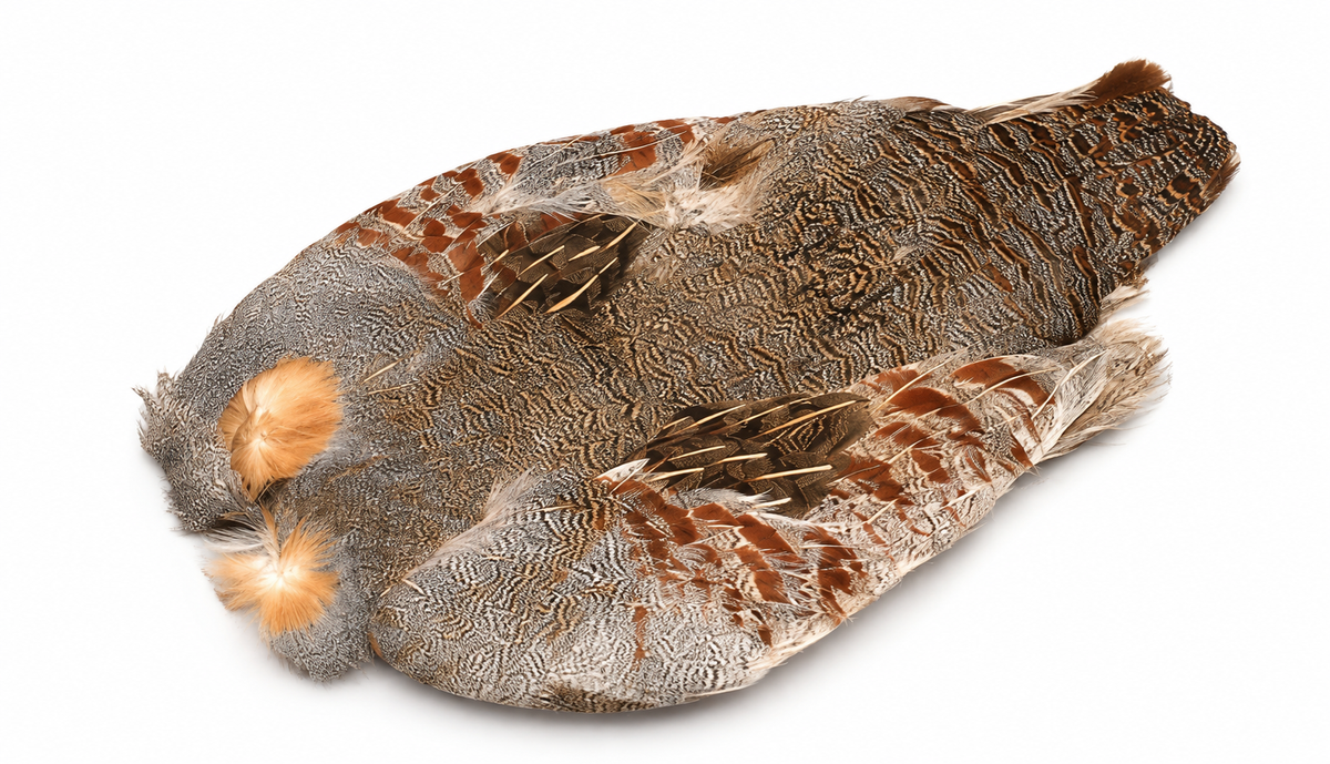 Hareline #1 Hungarian Partridge Skin Natural fly tying feathers