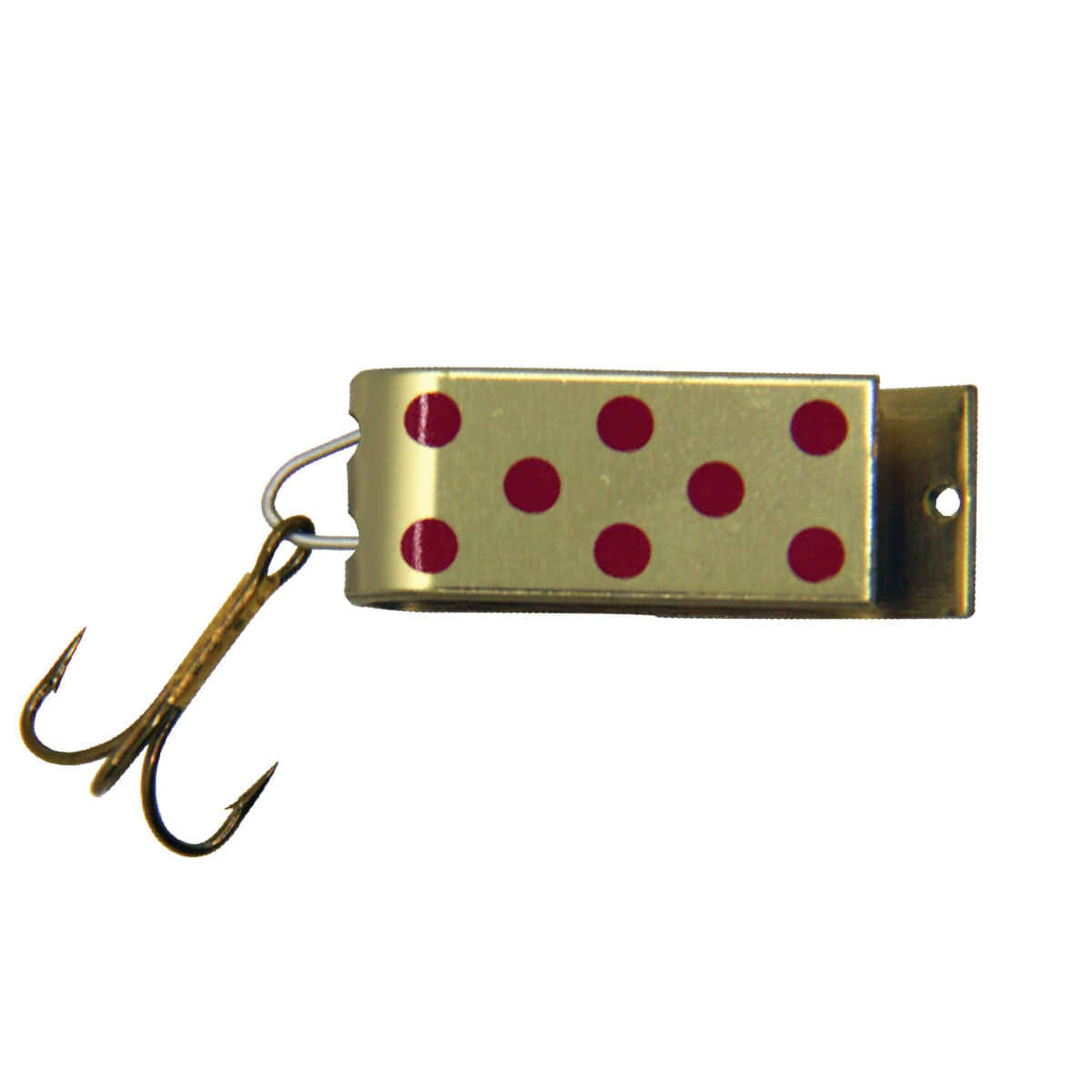 Jake's Lures Spin-A-Lure gold with red dots