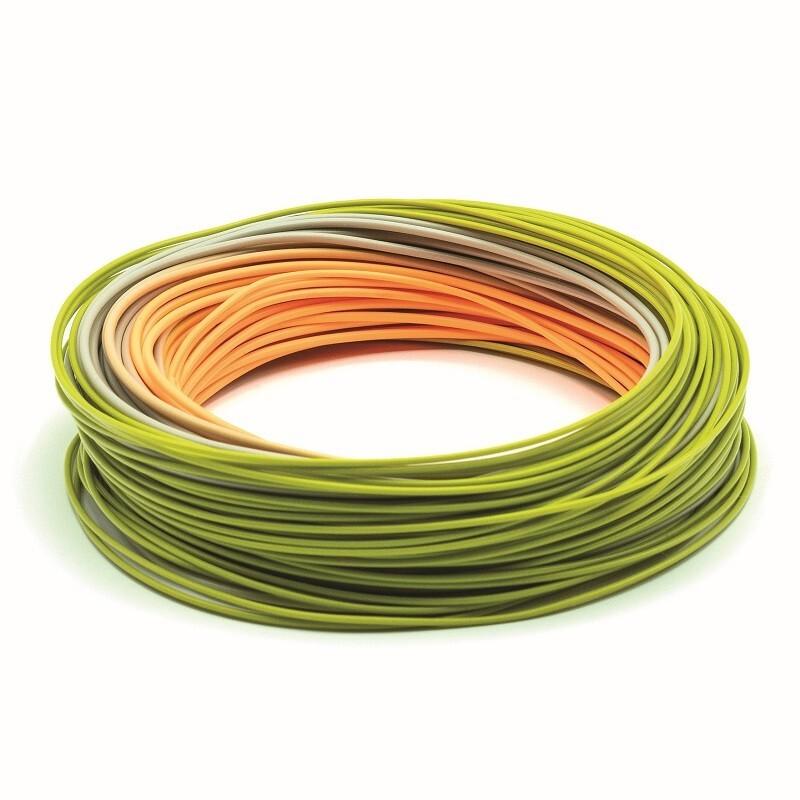 Scientific Anglers Amplitude Smooth Anadro Indicator fly line Moss Willow Orange