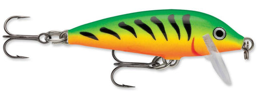 Rapala CountDown sinking balsa minnow lure, firetiger