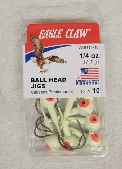 Eagle Claw Ball Head Jigs 10 Pack