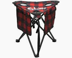 Eskimo Plaid XL Tripod Stool