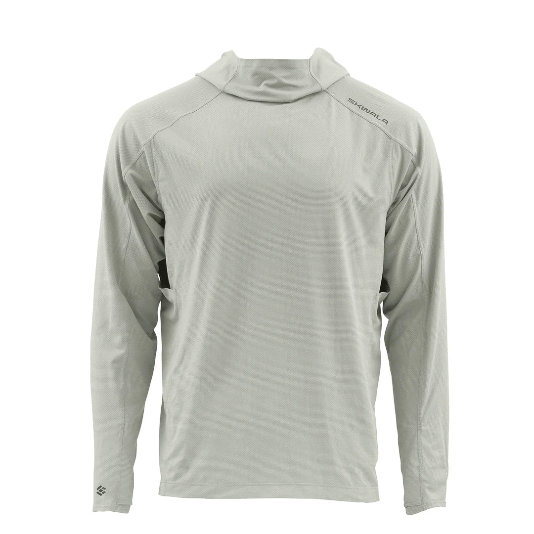 Skwala Sol Defense Hoody in Steel with long sleeves and protective hood.