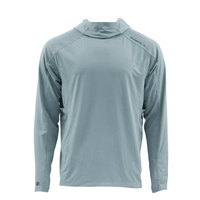 Skwala Sol Defense Hoody in Slate with long sleeves and protective hood.