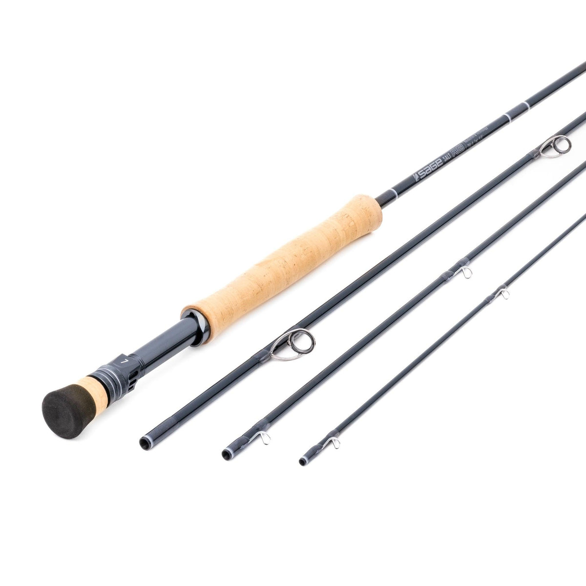 Sage SALT R8 Fly Rod Tempest Blue blank and cork grip